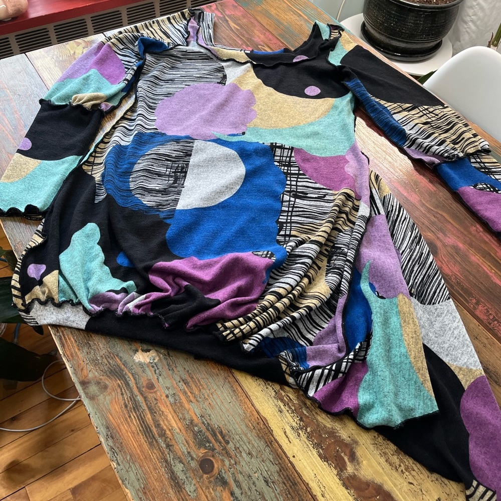 Multicolor Abstract Women's Dress